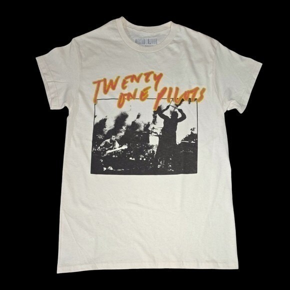 Twenty One Pilots Clancy Era Navigating Official Merch Band Tee tøp Cream S - Picture 5 of 7